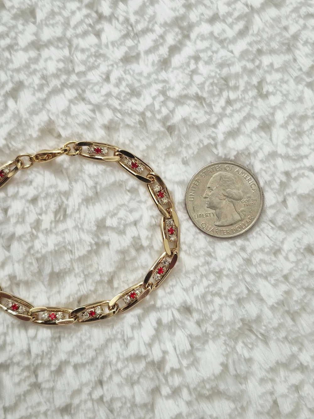 Vintage Gold Plated Link Bracelet